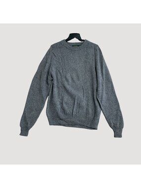 Vtg Hill & Archer Men's XL Gray Wool Blend Pullover Sweater Crew Neck P0121